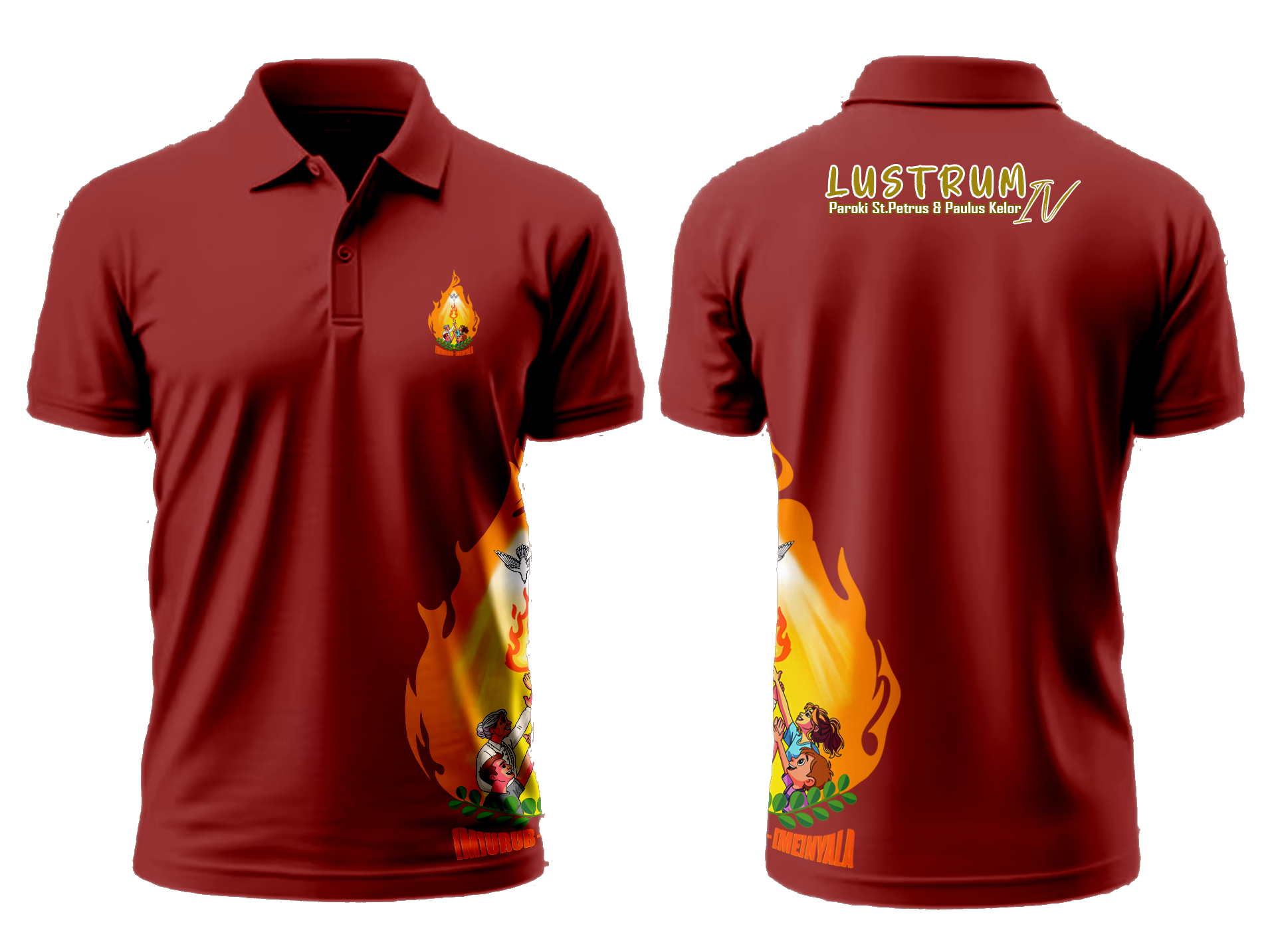 Kaos Kerah-Merah Hati