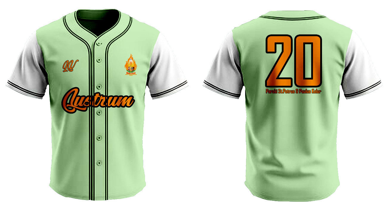 Jersey Baseball-HijauPastel