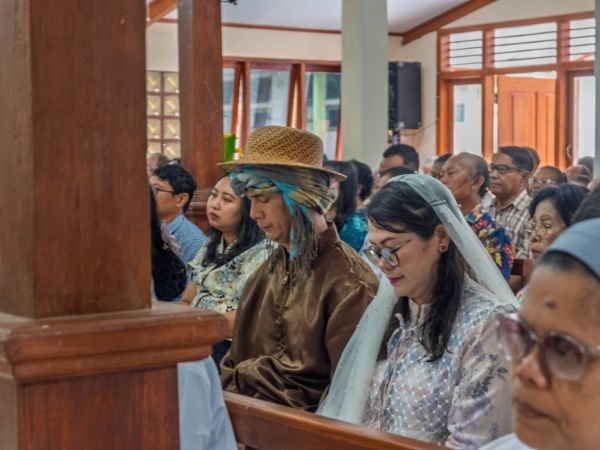 Suasana Misa Natal Pagi di Kapel Ngawen
